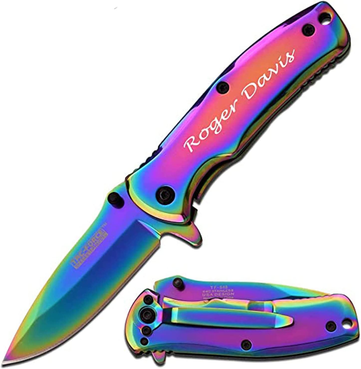 GIFTS INFINITY - Tac-Force Titanium Coated Stainless Steel Quality Pocket Knife - Pack 1