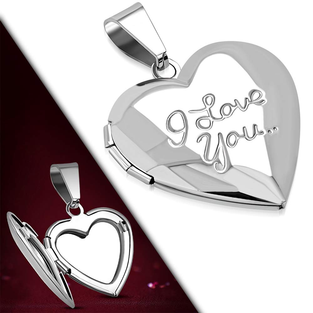 Gifts Infinity Stainless Steel Vine Love Heart Photo Fame Locket Pendant (VPP562)