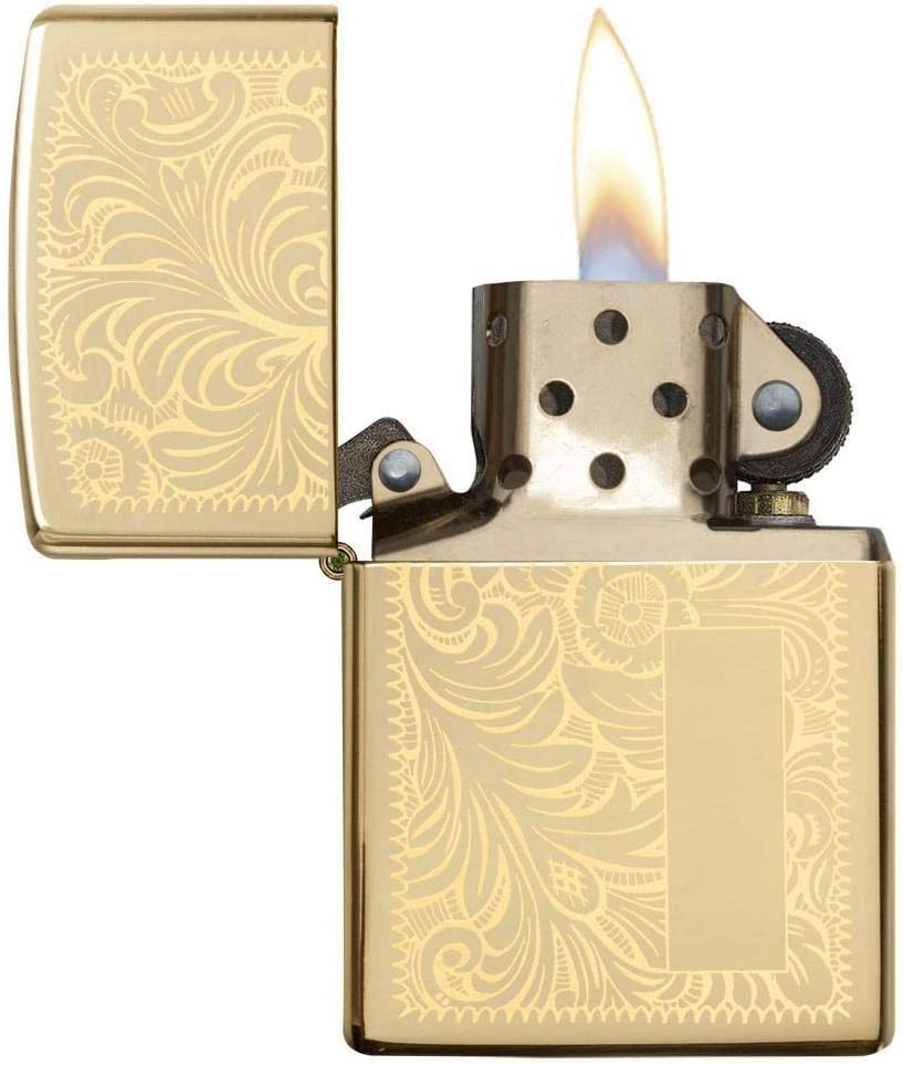 Personalized ZIPPO Lighter All Venetian Brass - Free Engraving (352B)