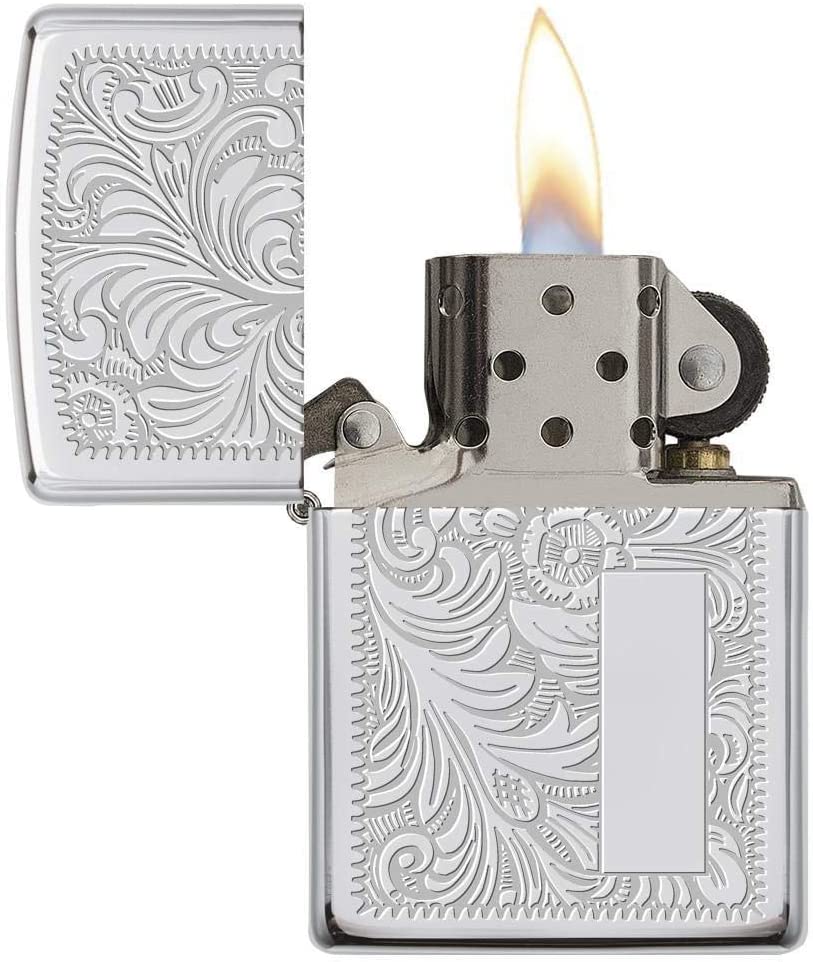 Zippo - Personalized Lighter Venetian, Free Engraving Up To 1 Line 10 Characters Per Line