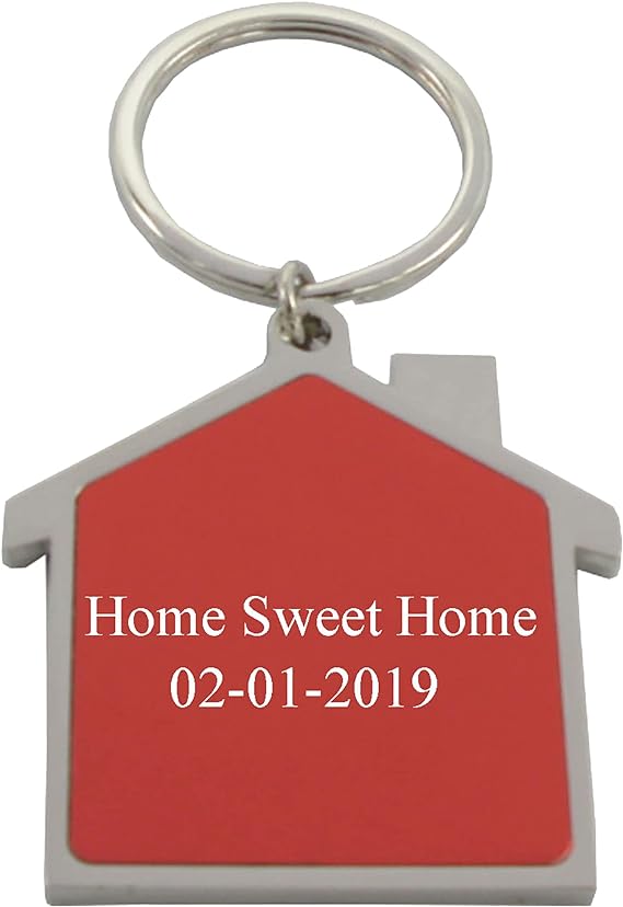 GIFTS INFINITY Custom Personalized House Keychain - Free Laser Engraving