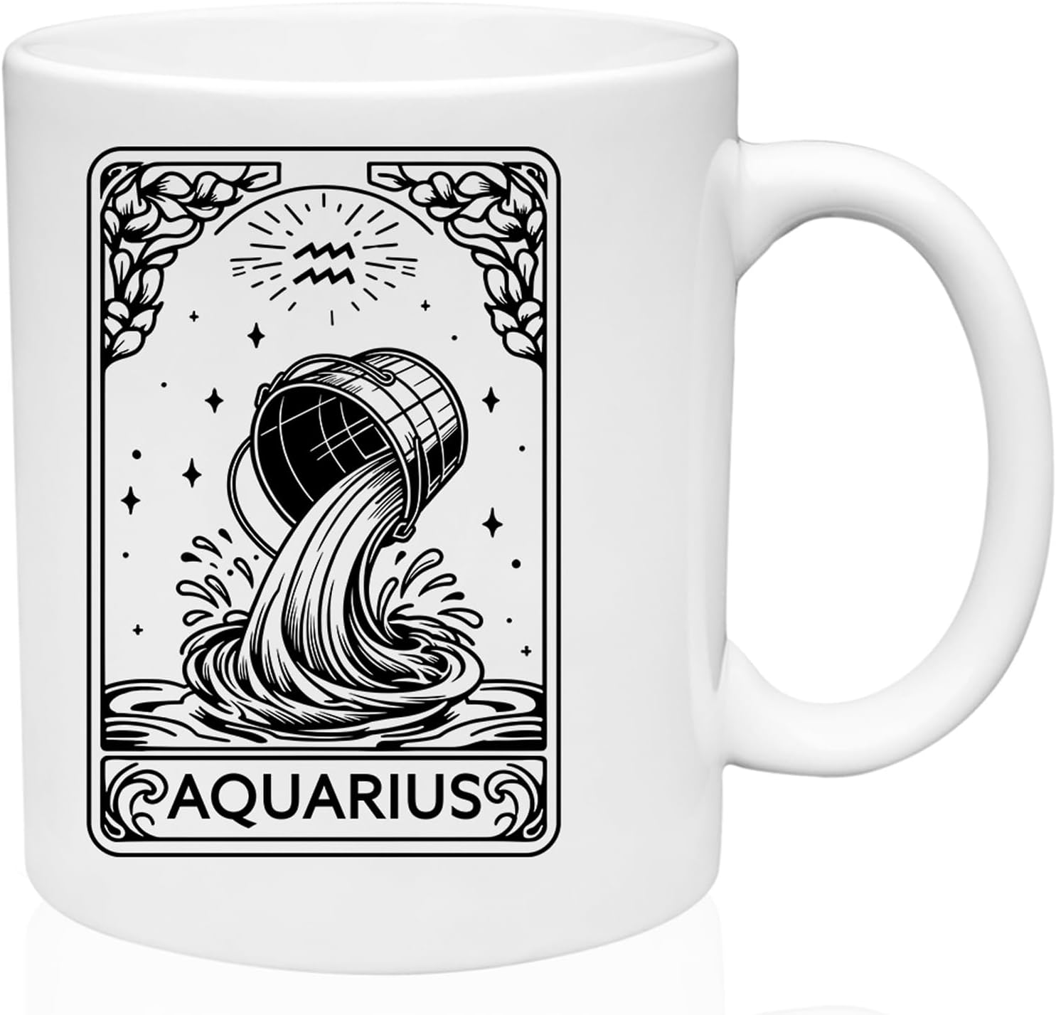 GIFTS INFINITY Zodiac, Horoscope Signs Available 11 oz. Traditional Ceramic Custom Mugs (Aquarius)