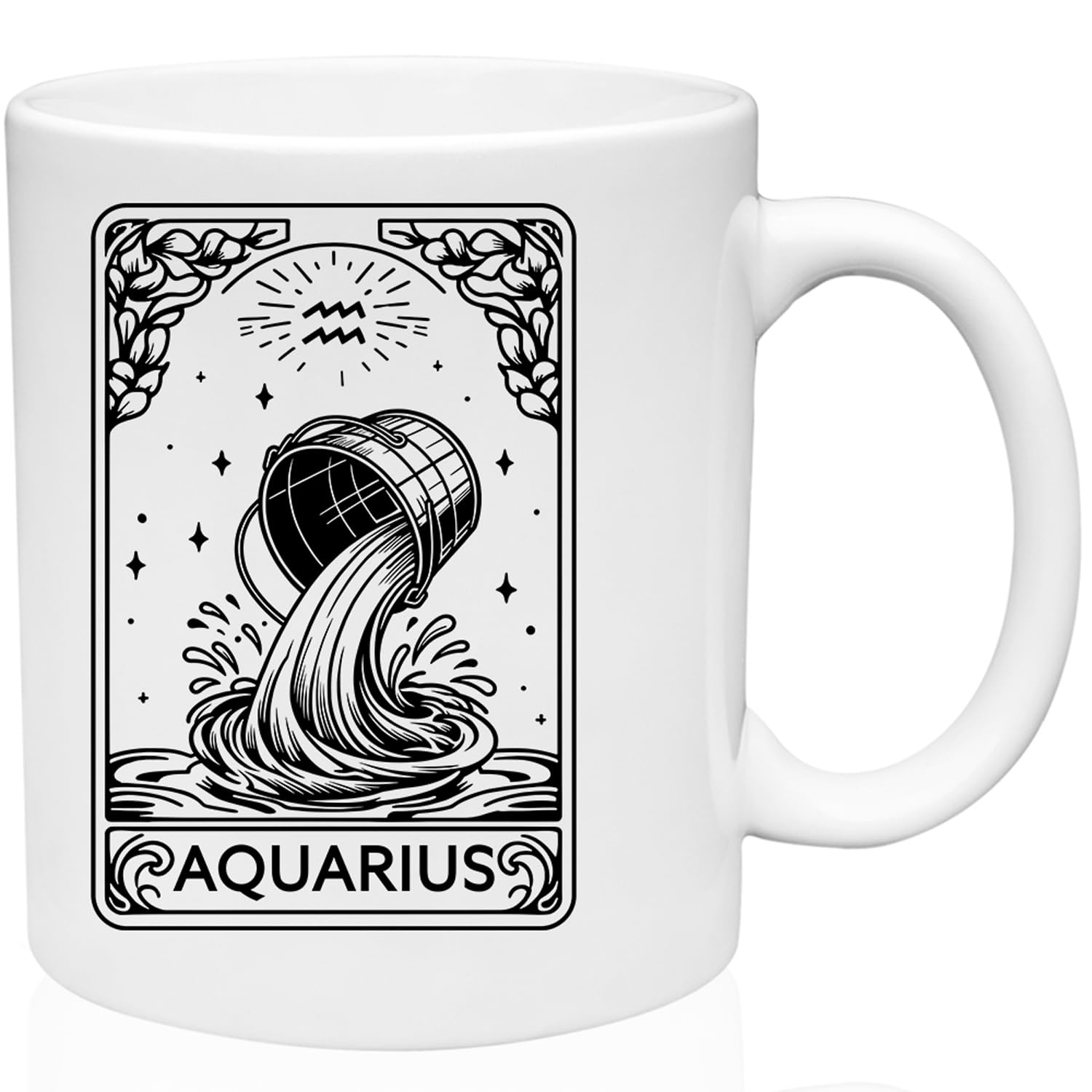 GIFTS INFINITY Zodiac, Horoscope Signs Available 11 oz. Traditional Ceramic Custom Mugs (Aquarius)