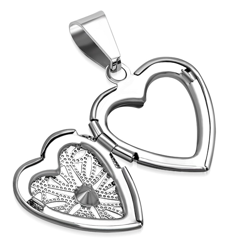 Gifts Infinity Stainless Steel Vine Love Heart Photo Fame Locket Pendant (VPP499)