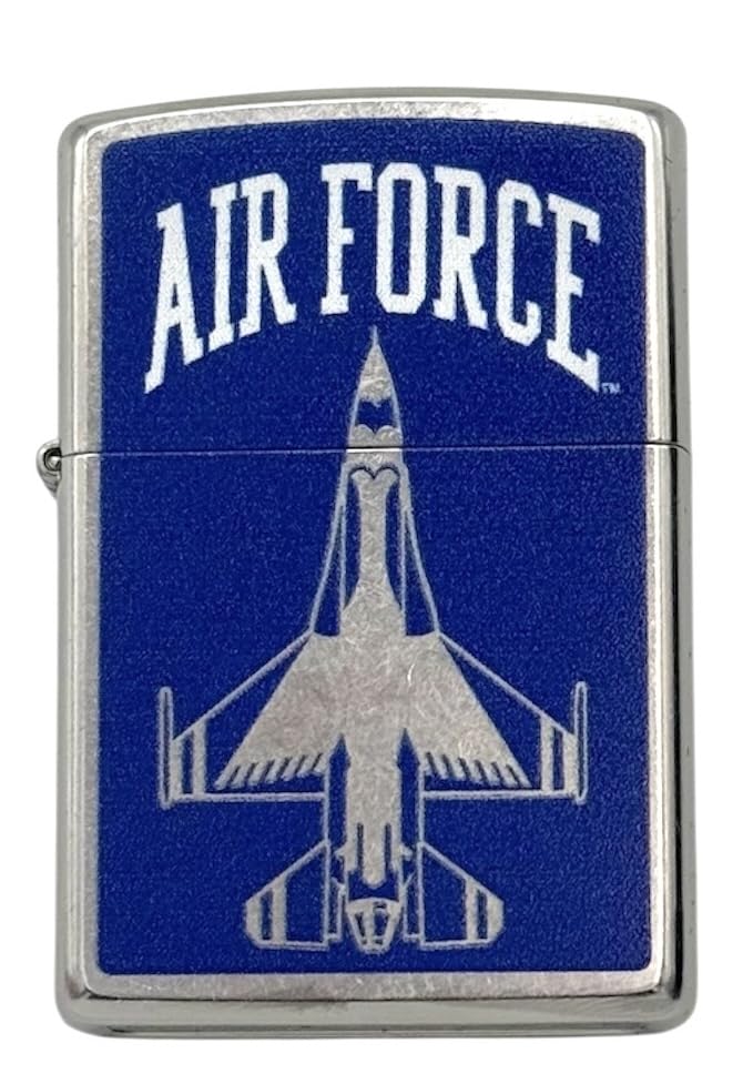 Personalized Zippo US Army Airborne Air Force Lighter Classic - Engraving (Blue)