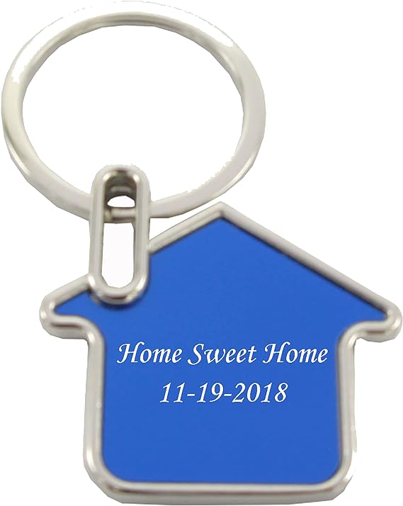 GIFTS INFINITY Custom Personalized House Style #2 Keychain - Free Laser Engraving