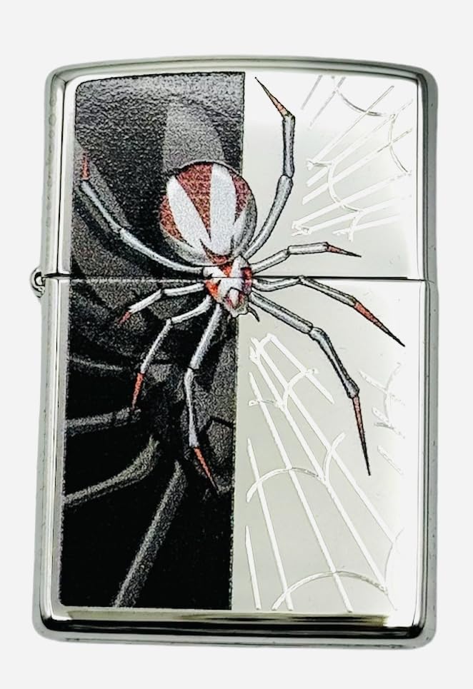 Personalized Zippo Lighter Classic High Polish Spider Web - Engraving