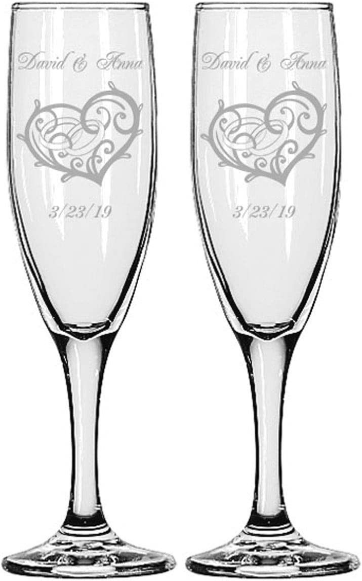 GIFTS INFINITY - Personalized Toasting Glasses Infinity Love - Flutes - Set of 2