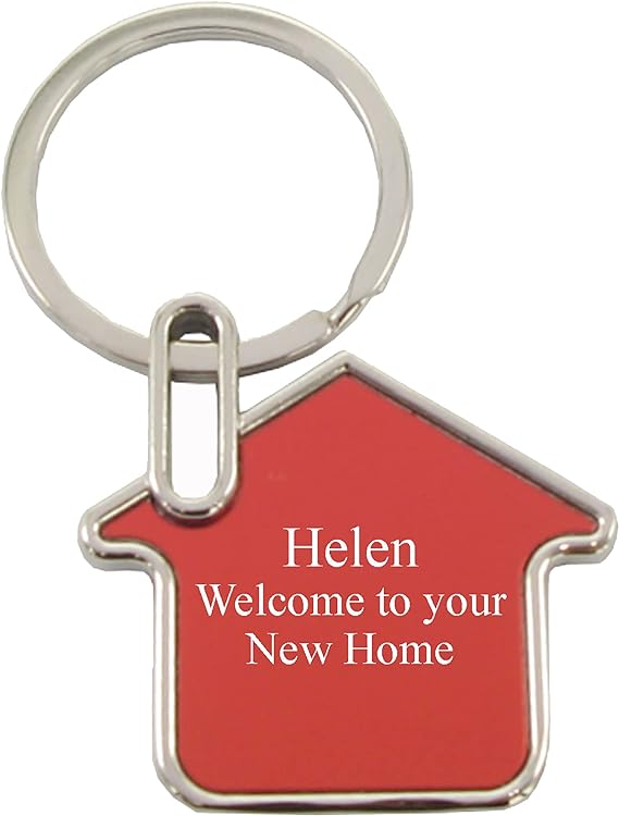 GIFTS INFINITY Custom Personalized House Style #2 Keychain - Free Laser Engraving