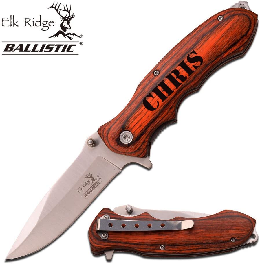 Elk Ridge - Personalized Quality Pocket Knife with Free Engraving - ER-160SW, Pack 1
