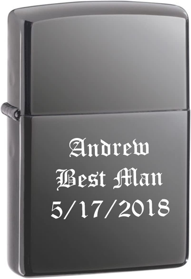 Personalized Zippo Black Ice Wind Proof Oil Lighter Free Engraving