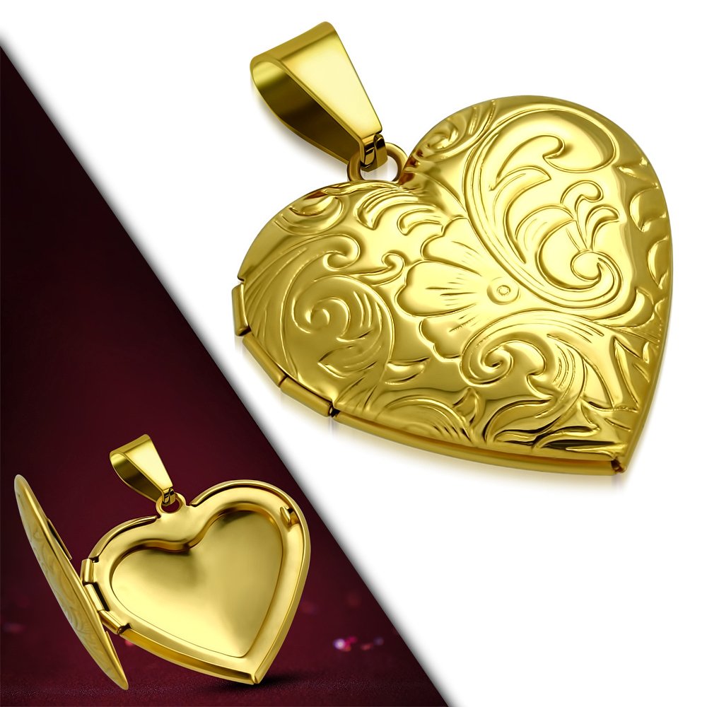 Gifts Infinity Stainless Steel Vine Love Heart Photo Fame Locket Pendant (VPP506)