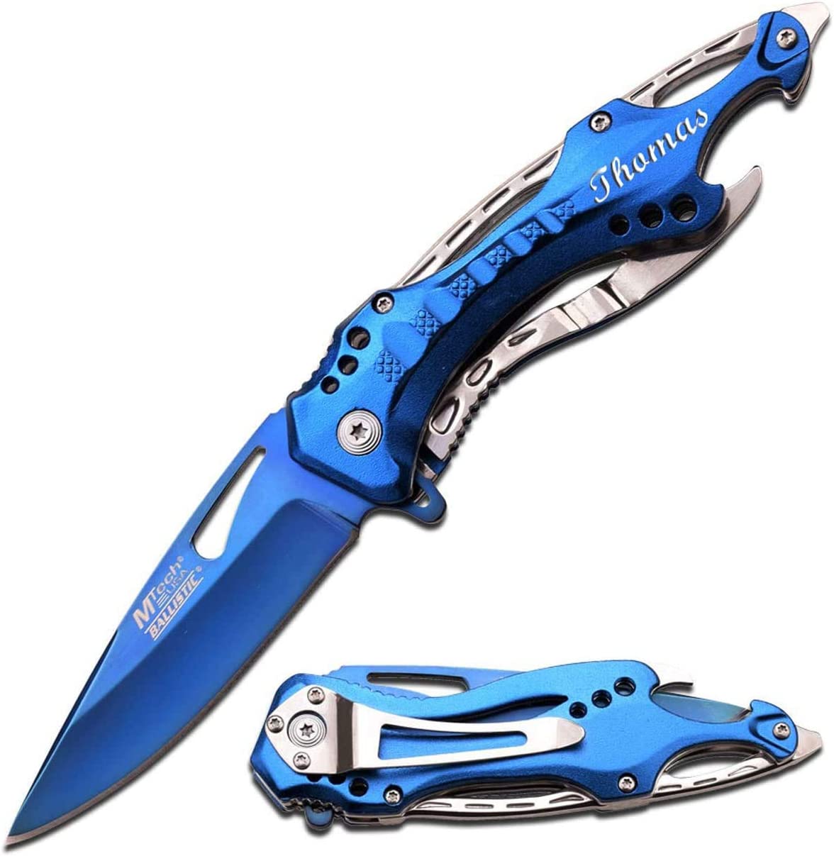 Personalized Laser Engraved Stainless Steel Blade & High Durability Pocket Knife