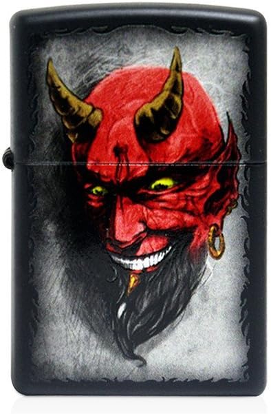 Personalized Zippo Tattoo Devil Matte Black Classic Oil Windproof Lighter Free Engraving