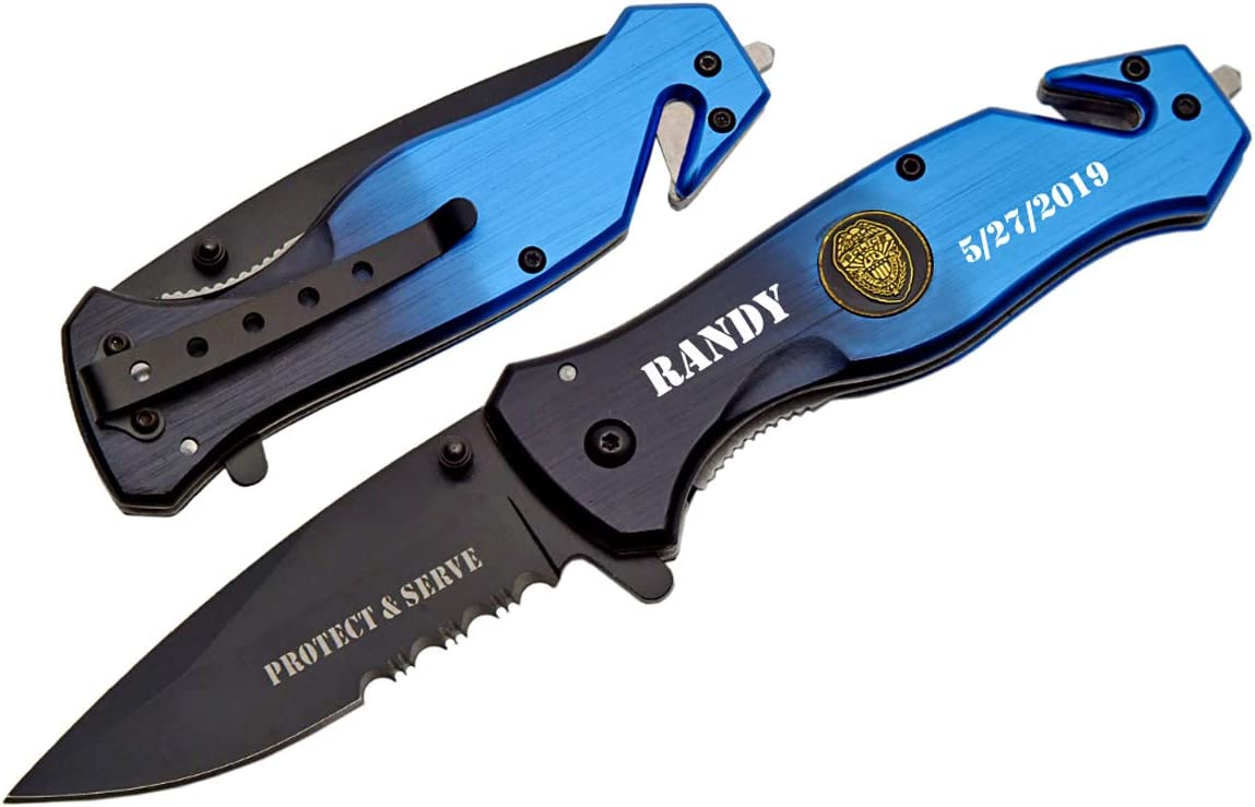 GIFTS INFINITY - Tac Force Titanium Coated Stainless Steel Pocket Glass Breaker Knife