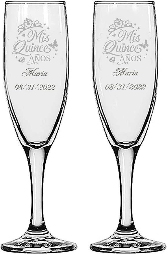 Engraved Wedding Champagne Flutes