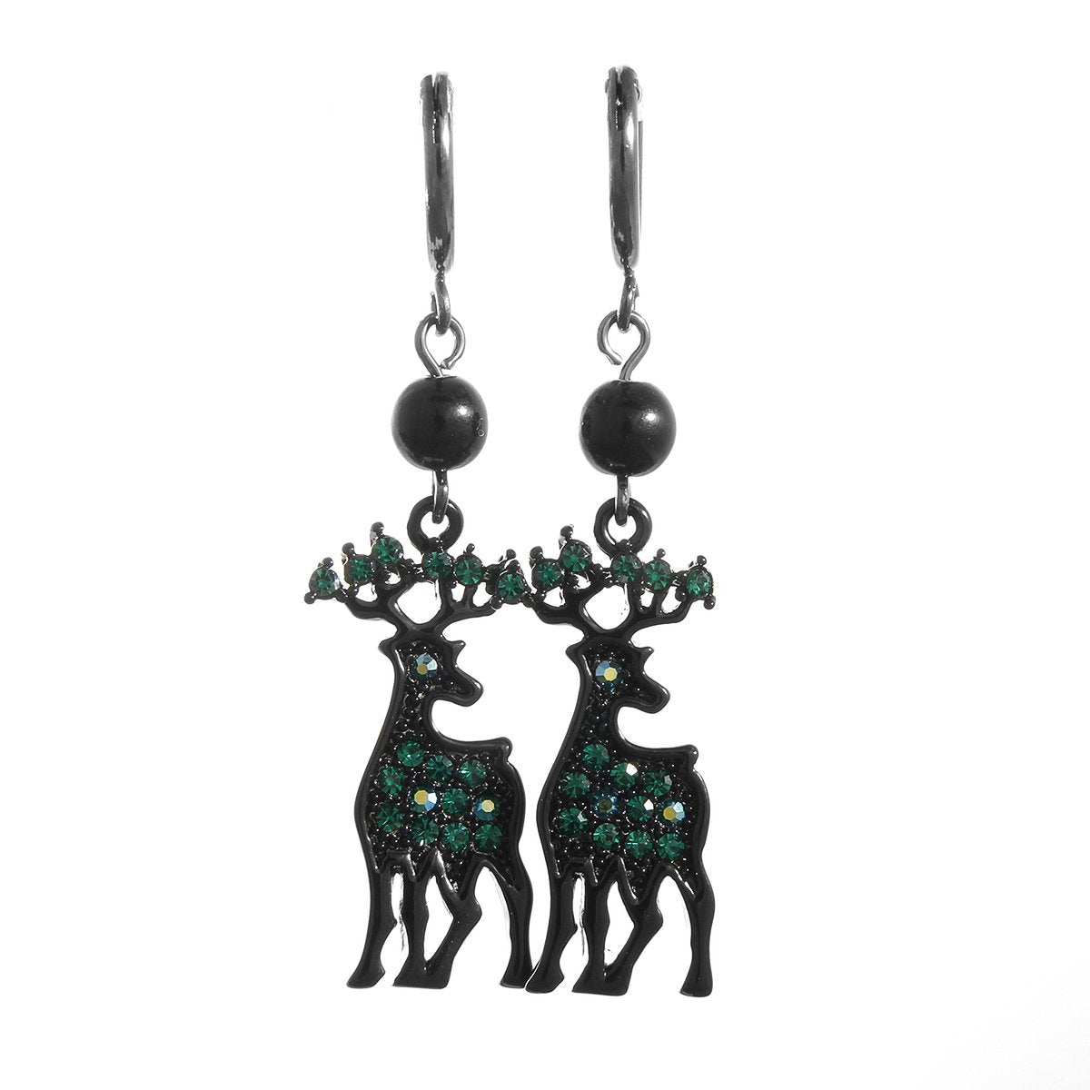 rhinestone Reindeers Dangling Earrings FE32