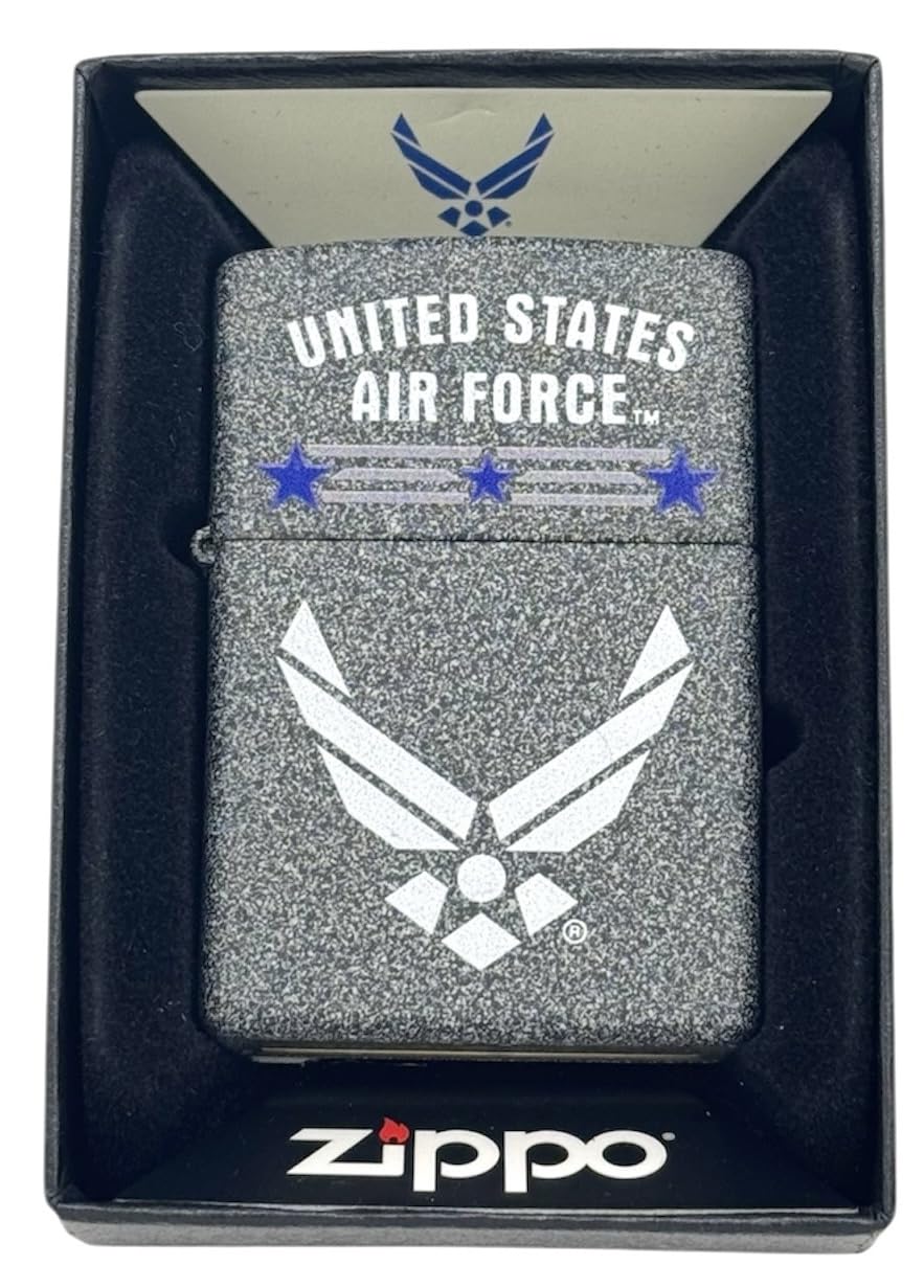 Personalized Zippo US Army Airborne Air Force Lighter Classic - Engraving (Stone)