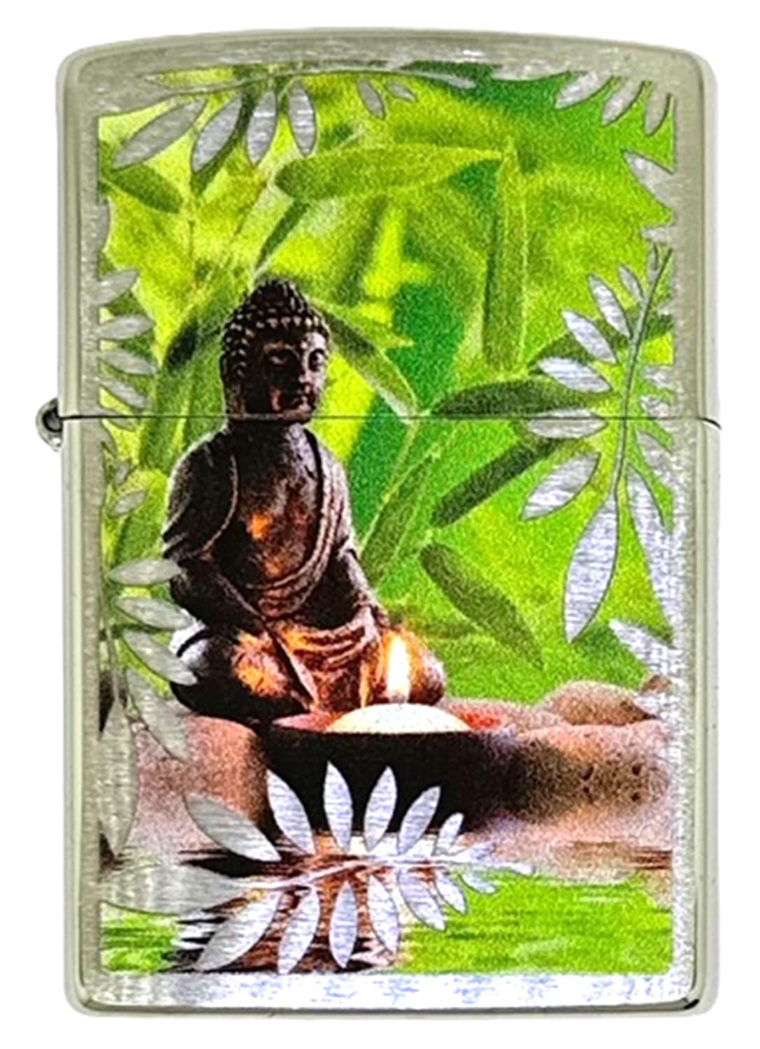 Personalized Zippo Peaceful Garden Buddha Classic Oil Windproof Lighter Free Engraving…