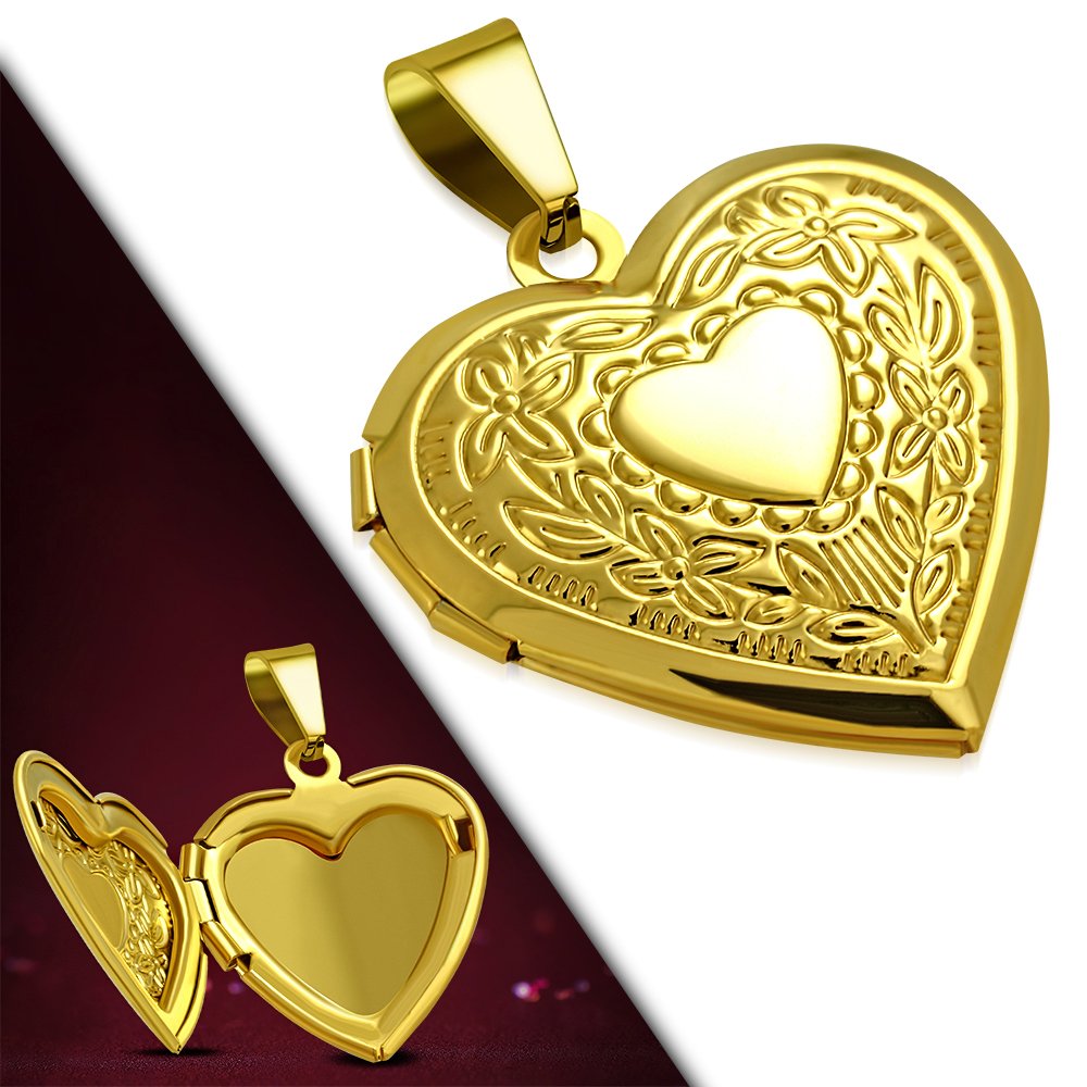 Gifts Infinity Stainless Steel Vine Love Heart Photo Fame Locket Pendant (VPP505)