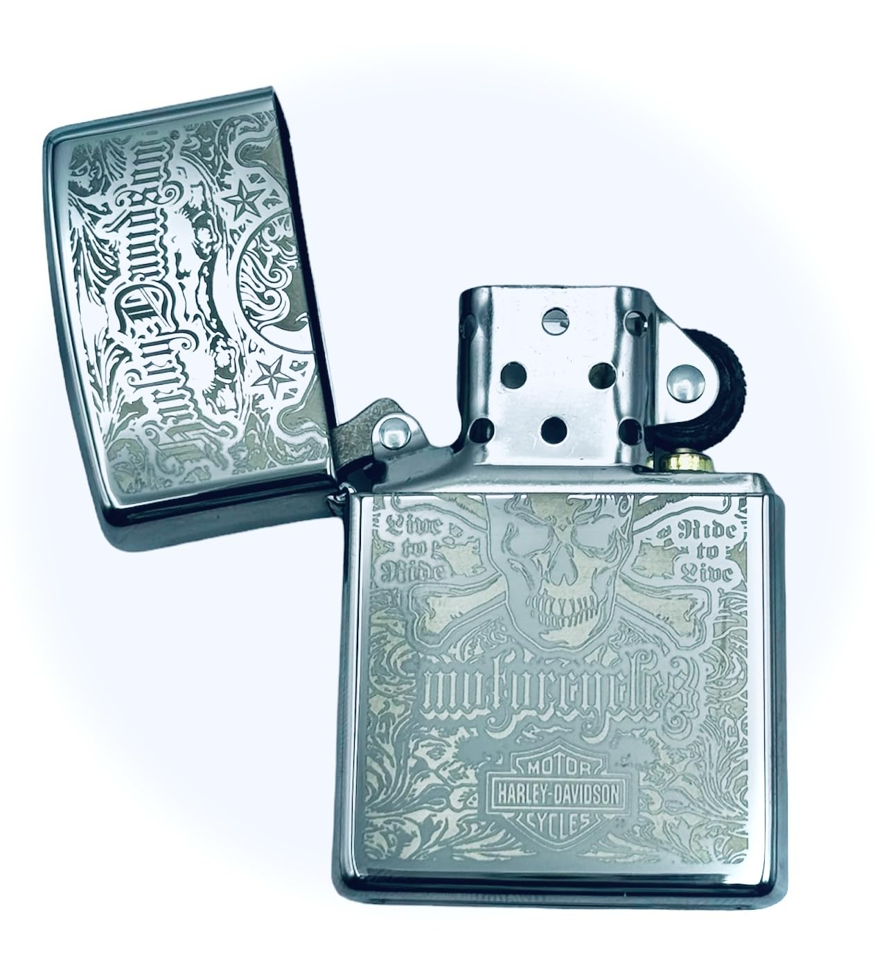 Personalized Zippo High Polish Harley Davidson Lighter Classic - Engraving - Christmas, Halloween & Valentines Day Gift