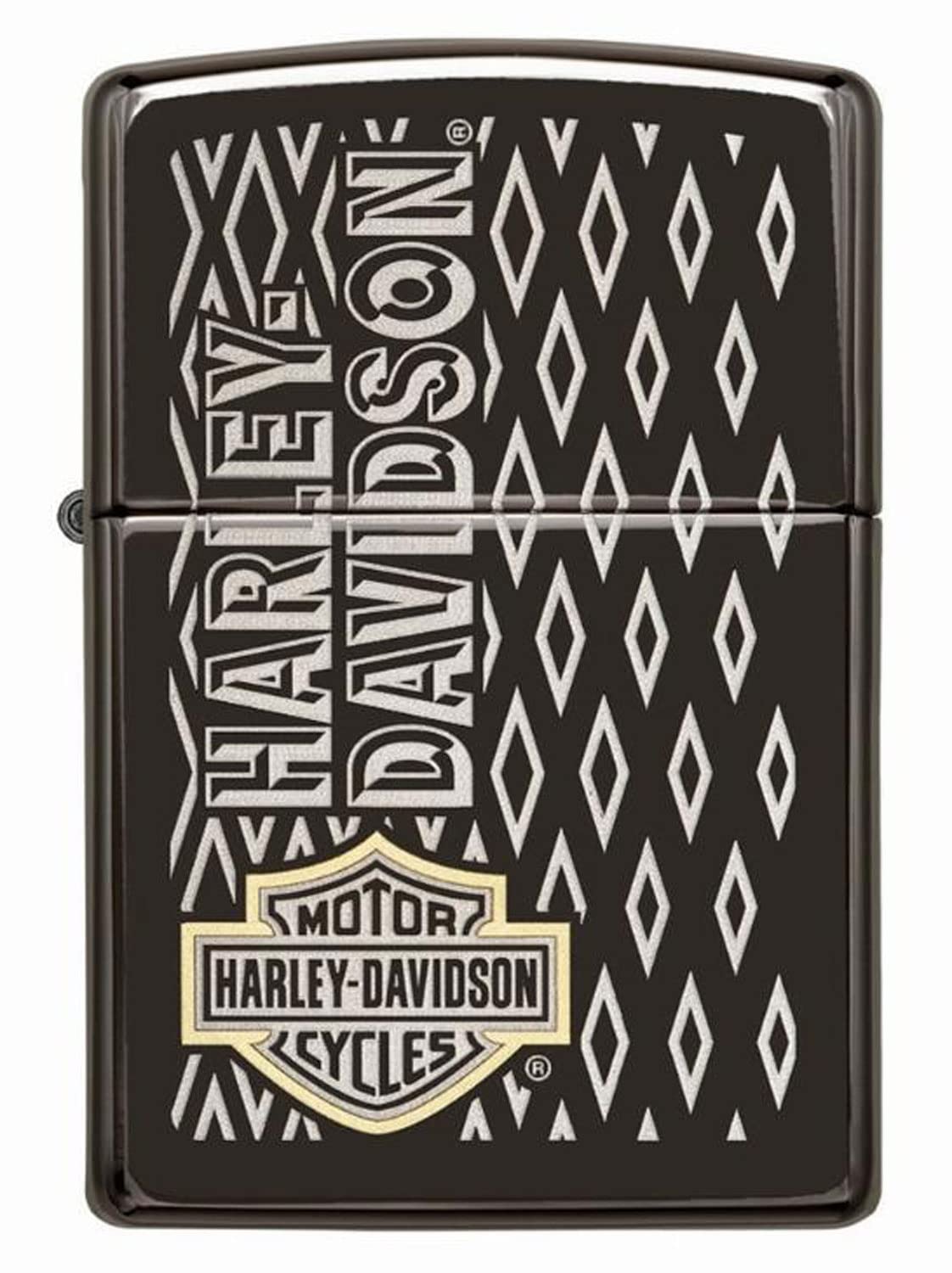 Personalized Zippo Lighter Two Tone Laser High Polish Black 29659