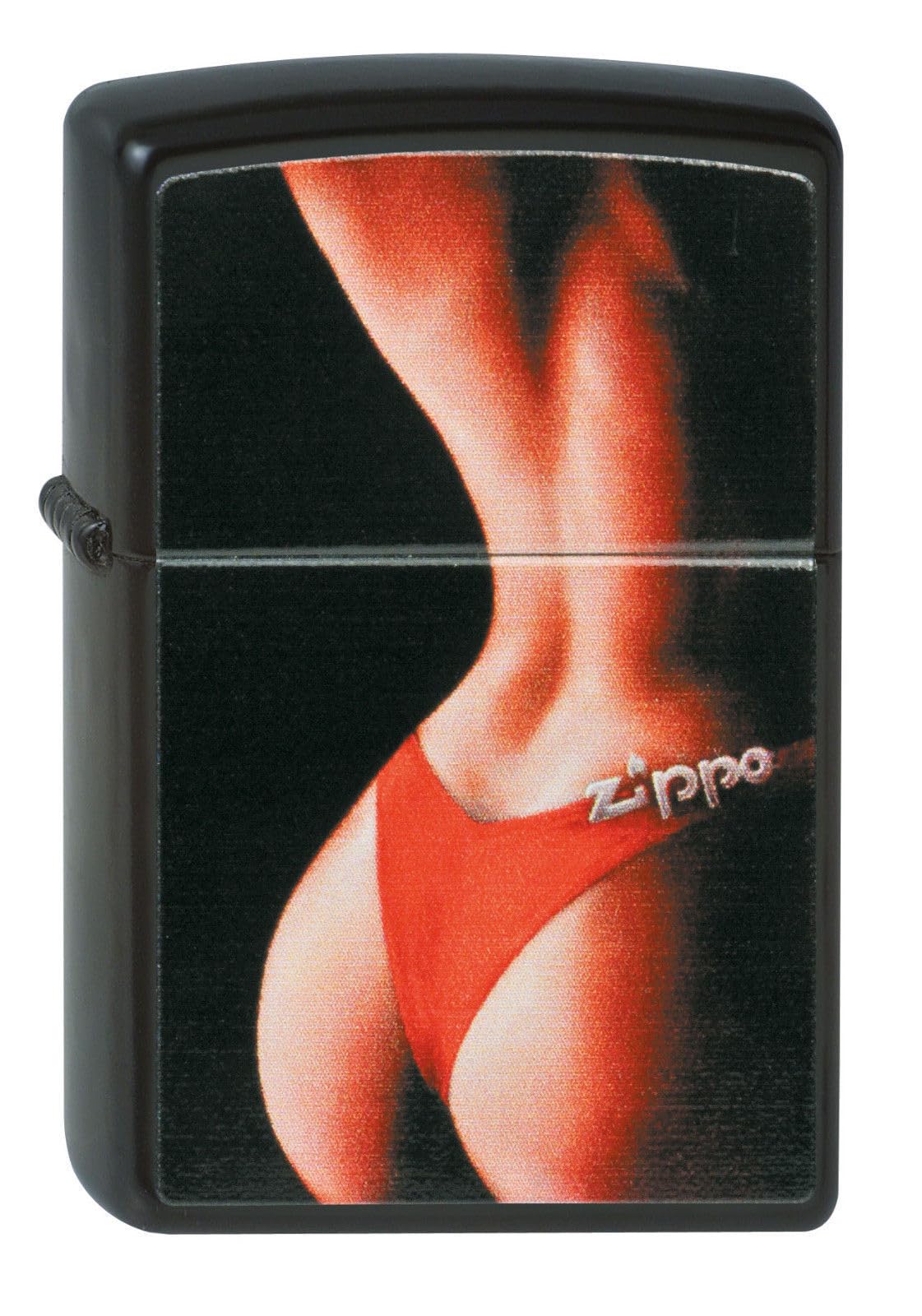 Personalized Zippo Red Girl Black Matte Lighter - Engraving (TR Girl)