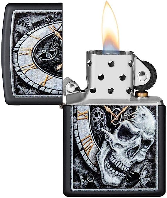 Skull Clock Design Lighter