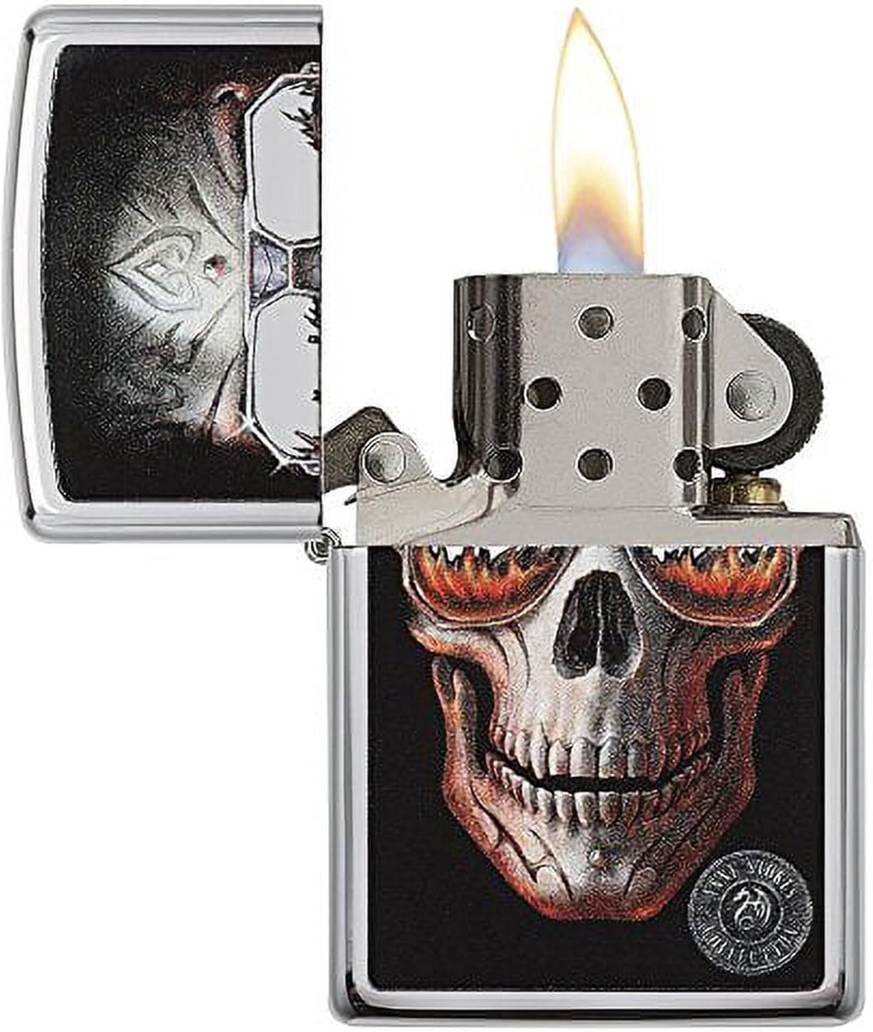 Custom Personalized ZIPPO Classic Skulls Designs Windproof Oil Lighter Engraving (29108-ZL)