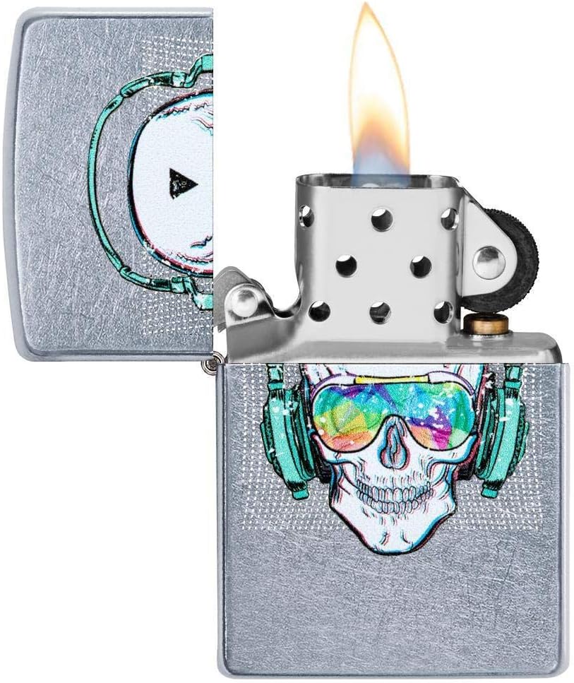 Custom Personalized ZIPPO Classic Skulls Designs Windproof Oil Lighter Engraving (29855)