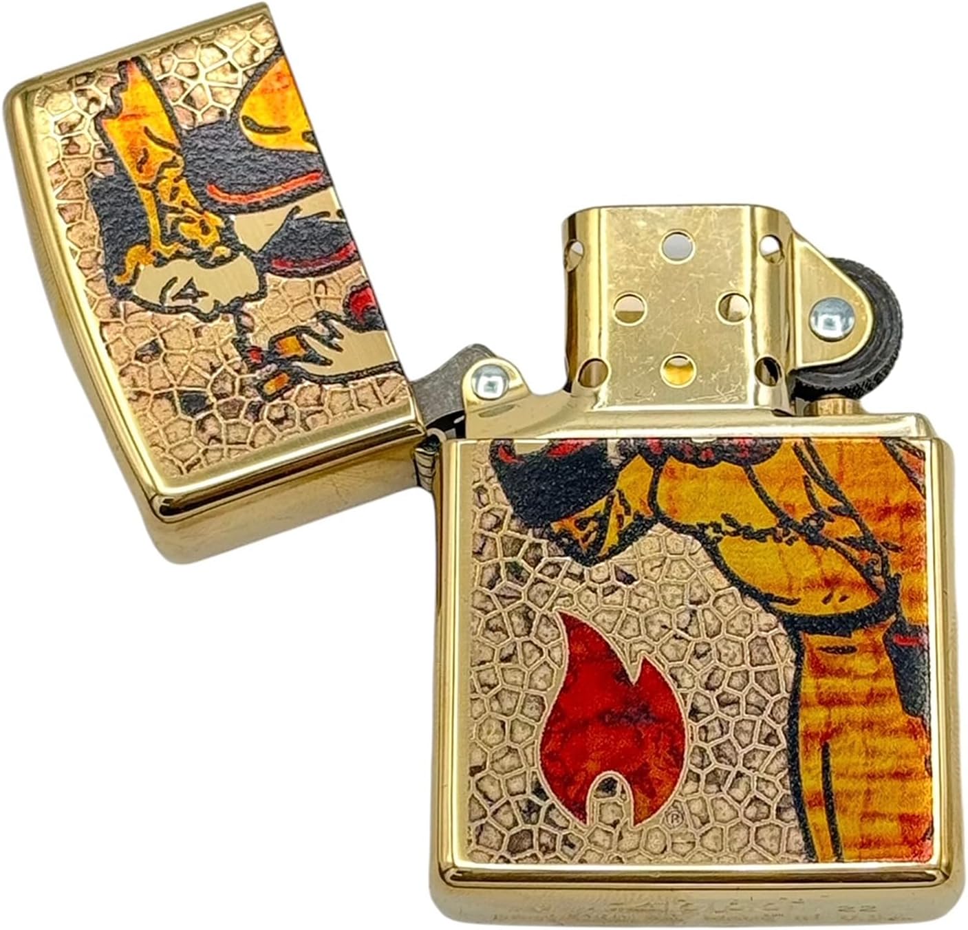 Personalized Zippo High Polsih Chrome Windy Girl Lighter Classic - Engraving (Gold Fuzion)