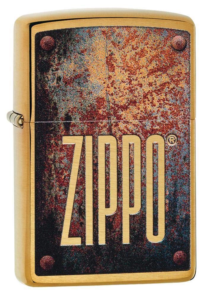 Custom Personalized Zippo Rusty Plate Design Windproof Lighter Free Engraving #29879