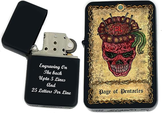 Custom Tarot Card Lighter (Page of Pentacles)