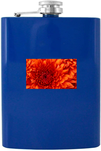 8 oz Blue Stainless Steel Flask