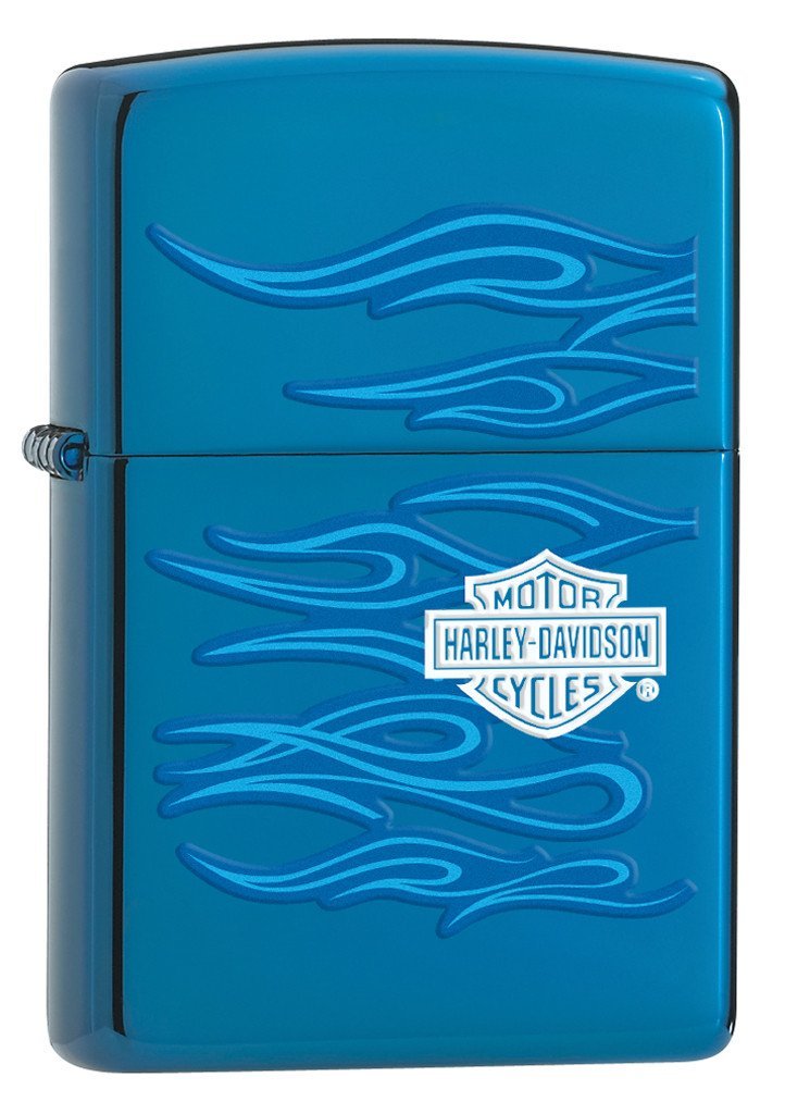 20711, Harley-Davidson Blue Design, Color Image, High Polish Blue, Classic Case