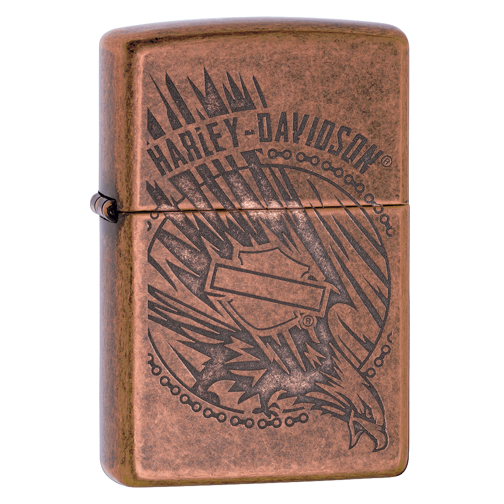29664 - Harley-Davidson®Antique Copper Eagle Lighter, 3/4 View