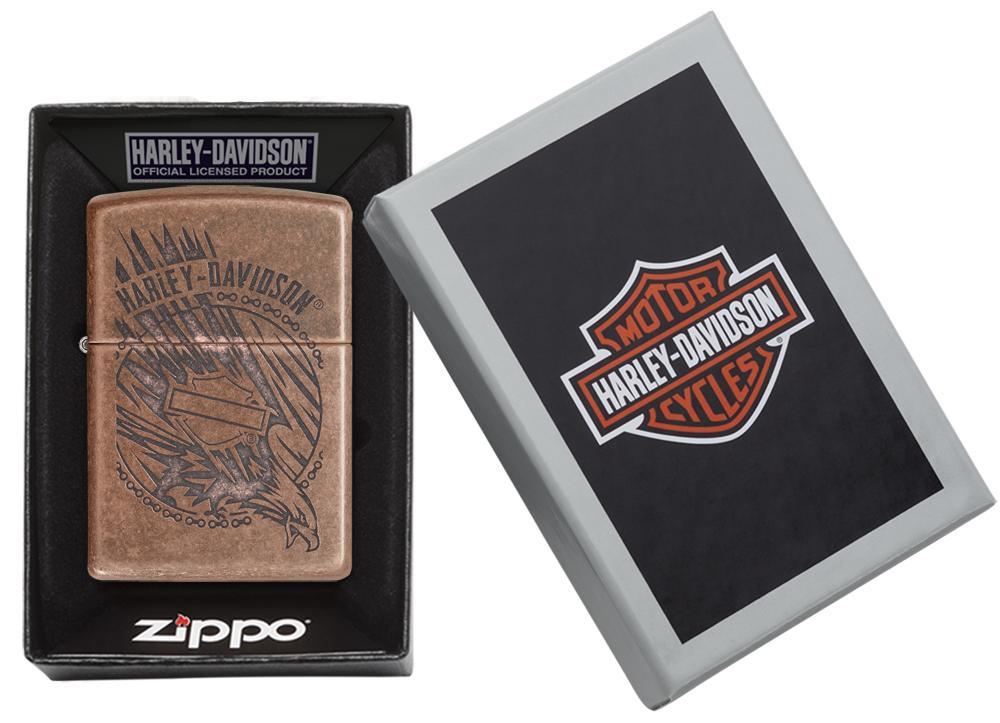 29664 - Harley-Davidson®Antique Copper Eagle Lighter, 3/4 View