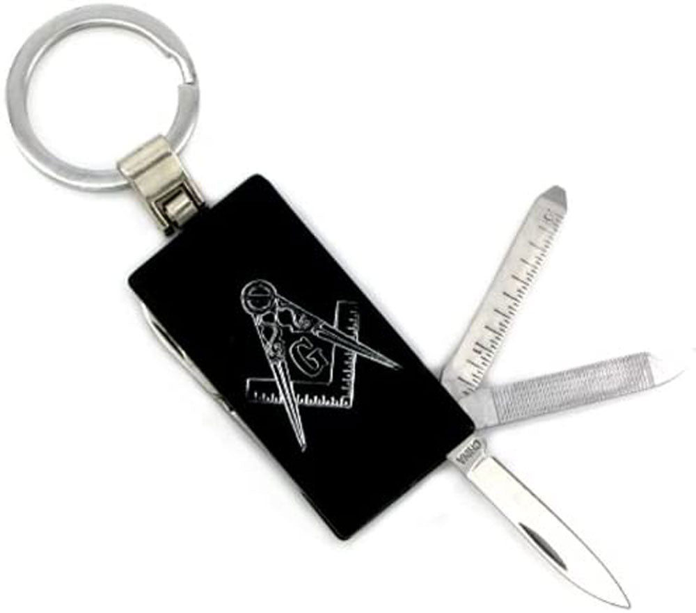 Multi-Tool Mason/Masonic Logo Keychain Color Black