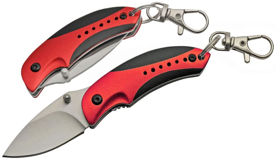 GIFTS INFINITY Personalized Engraved 4.75" Camper Red Pocket Folding Knife, Best for Groomsmen Gifts - Stainless Steel Blade
