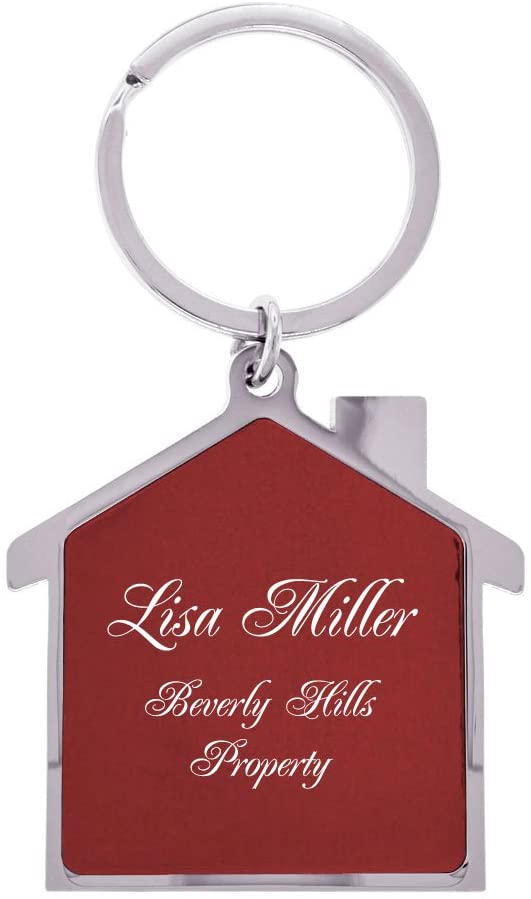 Personalized House Shaped Key Chain  - Free Laser Engraving