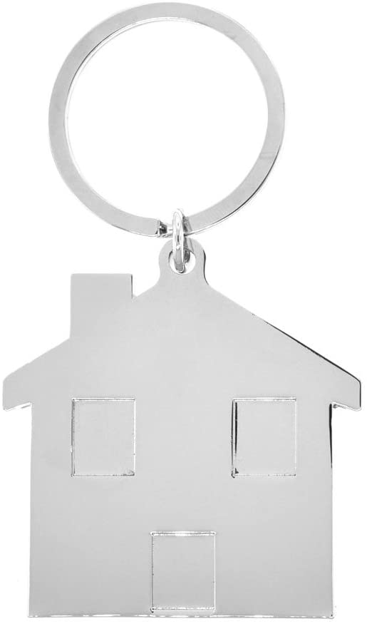 Personalized House Shaped Key Chain  - Free Laser Engraving