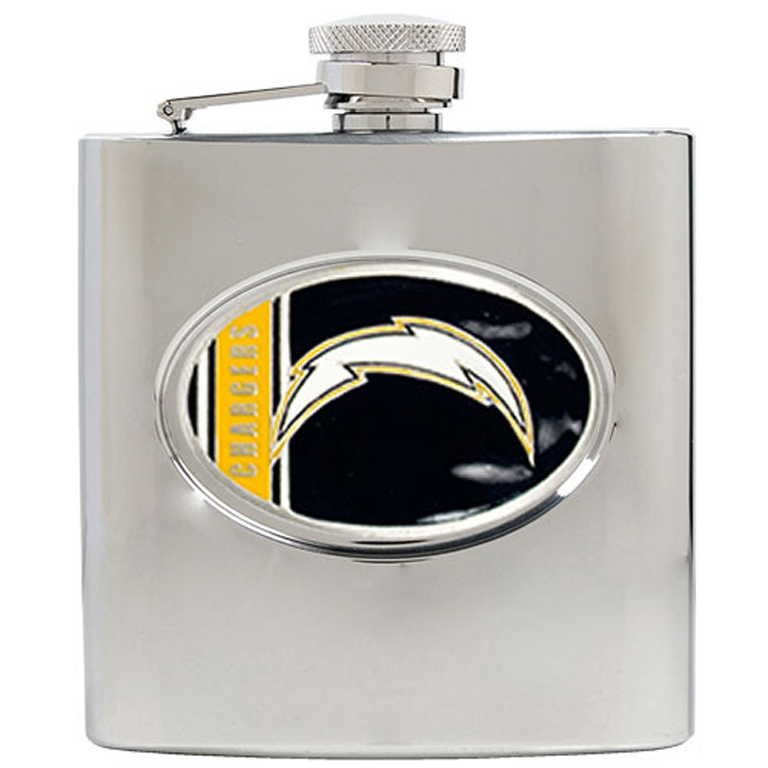 NFL 6oz Los Angeles Chargers Stainless Steel, Bachelor, Liquor Guy Gift for Whiskey Lovers | Unique Guy and Military Flasks
