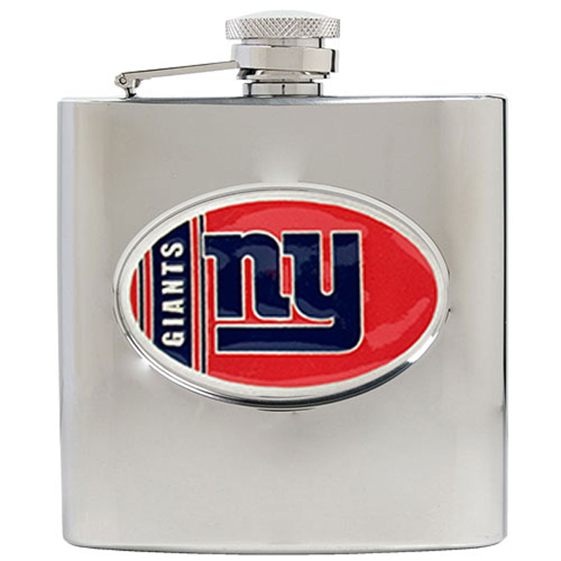 NFL New York Giants 6 Oz Flask for Liquor for Men, Leakproof Drinking Flask with Funnel, Stainless Steel Flask Hip Flask