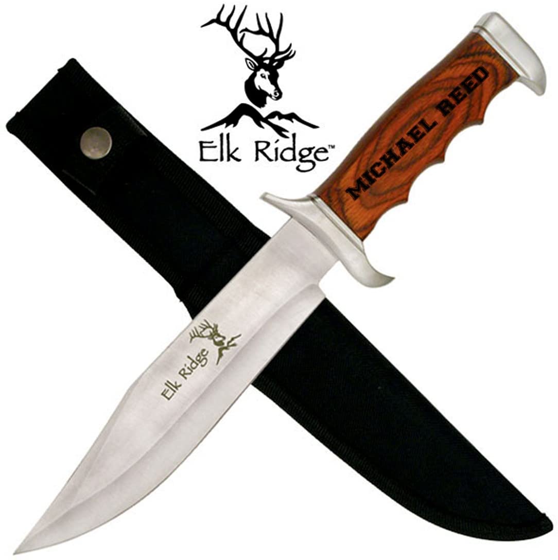 GIFTS INFINITY Engraving Custom Fixed Blade Knife 12.5" Overall Gift For Husband, Father, Knife for Camping, Survival