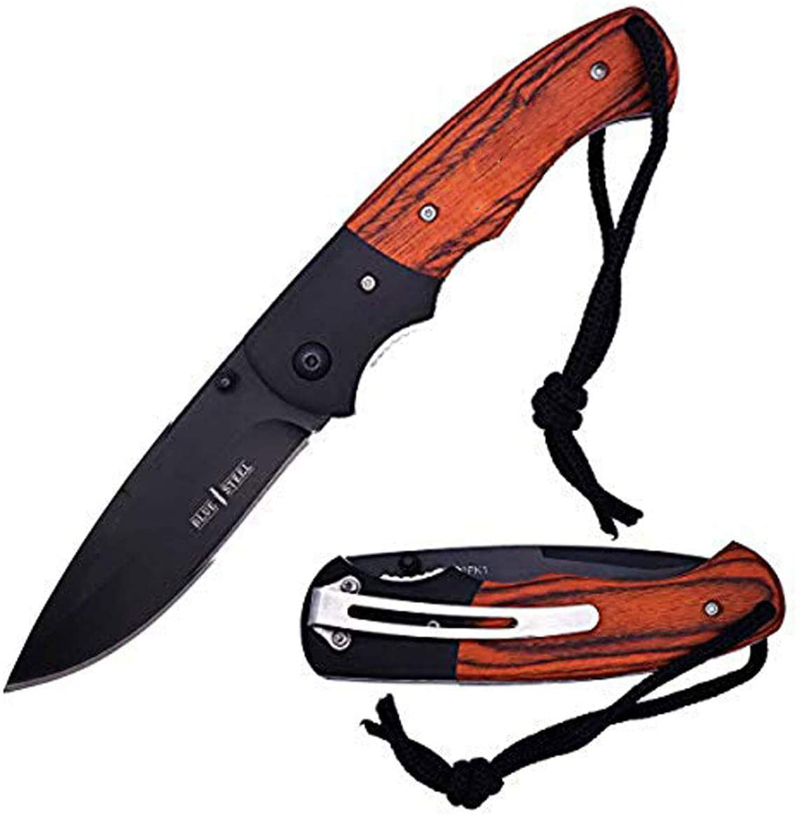 Stainless Steel Pocket Knife with Wood Insert - 14-in-1 Multi-Function