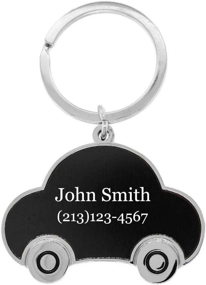 Personalized Car Shapel Key Chain  - Free Laser Engraving