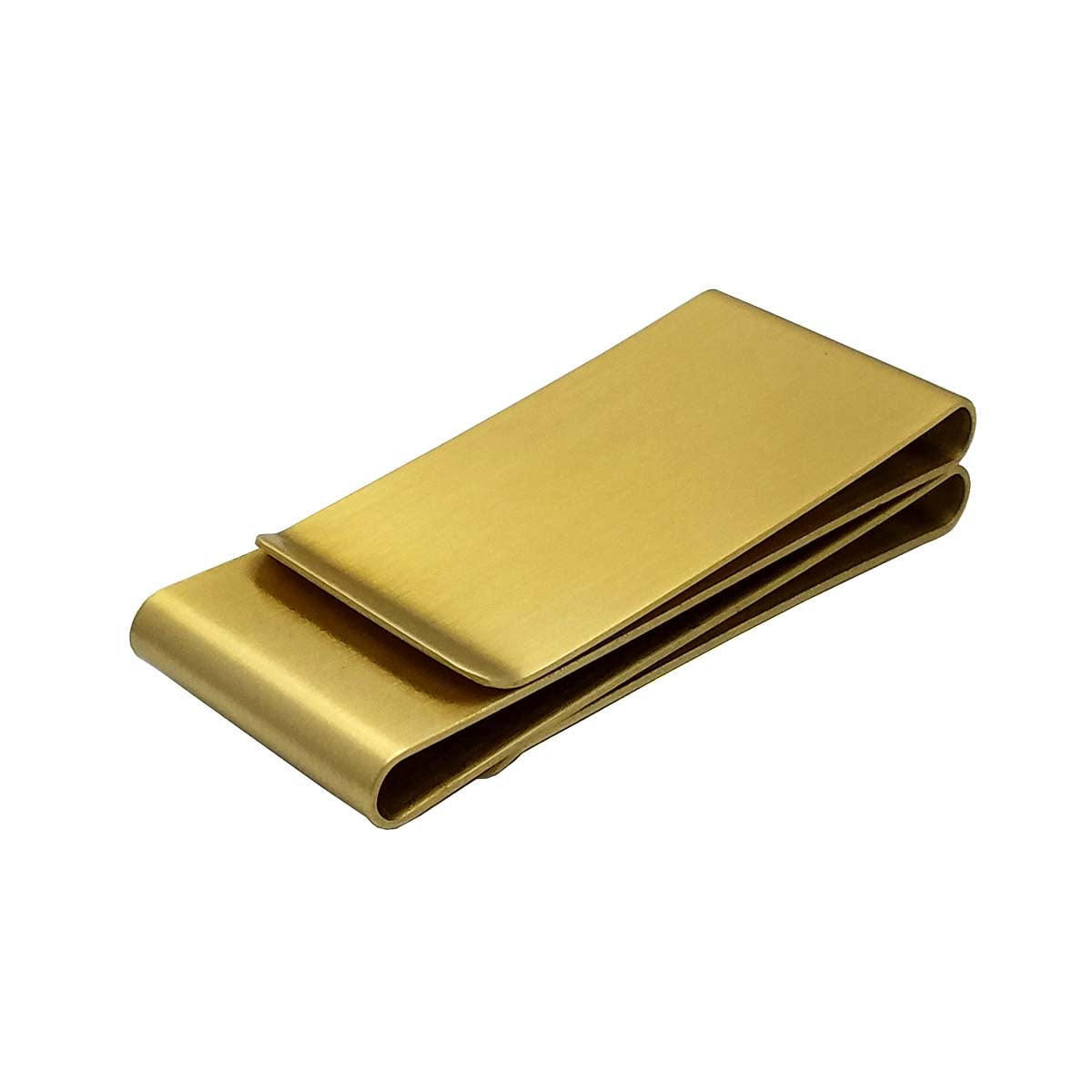 Personalized Double Sided Metal Money Clip Free Engraving Gold Tone