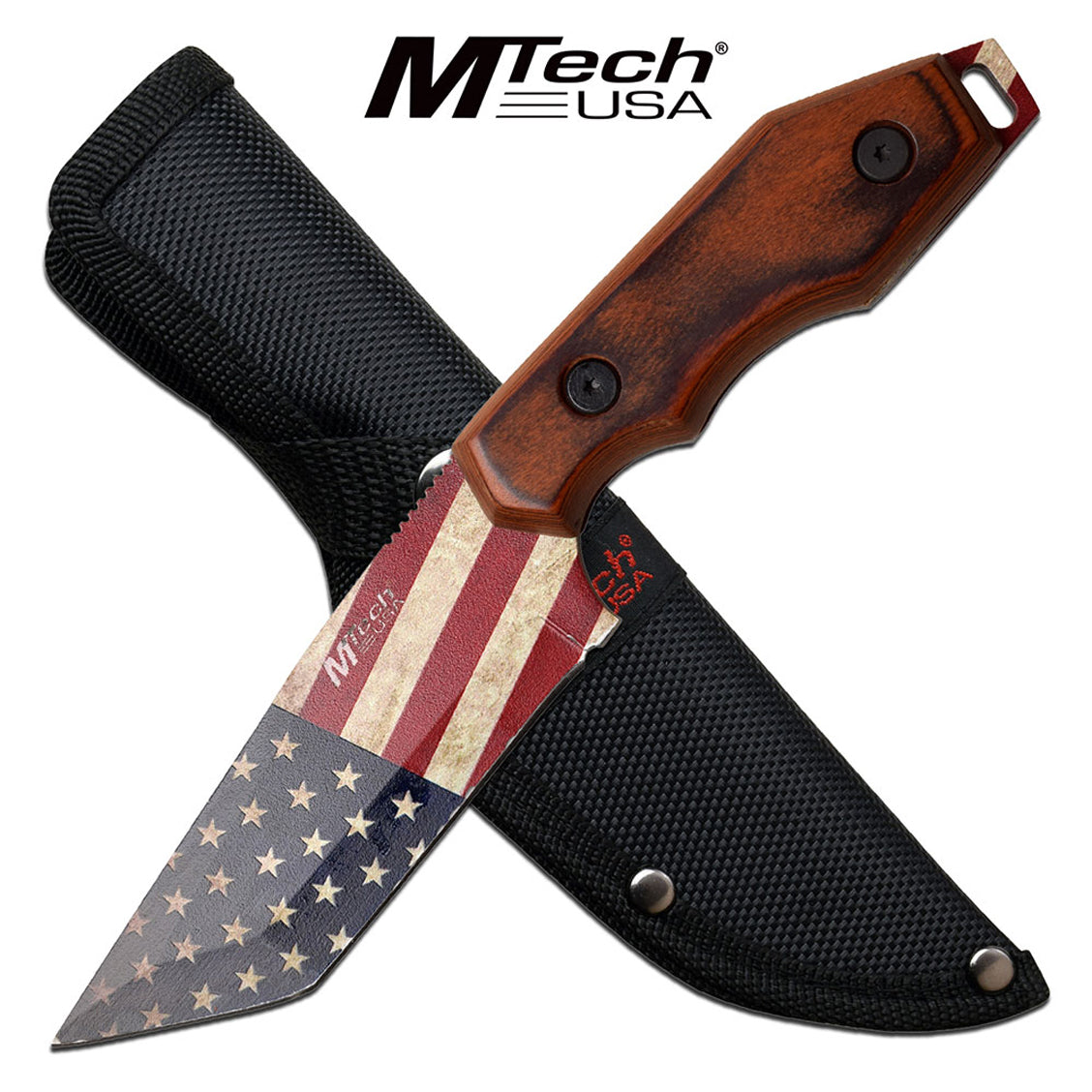 GIFTS INFINITY 8.25 Overall Personalized Laser Engraved Knife, USA Flag Printed Stainless Steel Blade