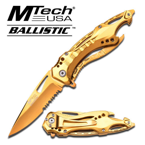 GIFTS INFINITY 4.5" Closed Personalized Engraved Folding Pocket Knife, Gold Tone Stainless Steel Tactical Blade Knife