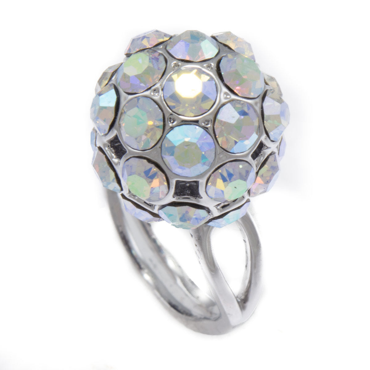 Gifts Infinity Glitzy CZ Swarovski Ladies Bridal Ring Full Metal Ring Sterling Silver Princess Stone Ring